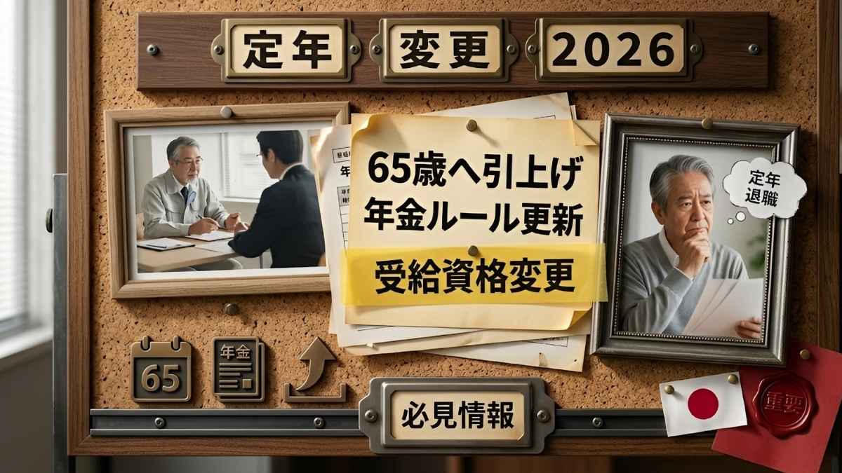 定年延長と年金受給資格: 日本政府の新ルールで65歳から受給開始の詳細解説