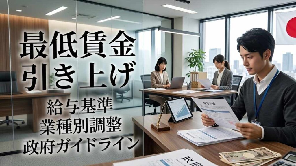 日本の最低賃金引き上げ発表: 政府ガイドラインに基づく更新給与基準と業種別調整で労働環境改善