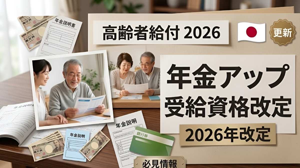 日本政府が2026年に高齢者給付制度改定: 年金増額と新しい受給資格ルールで安心の老後を実現