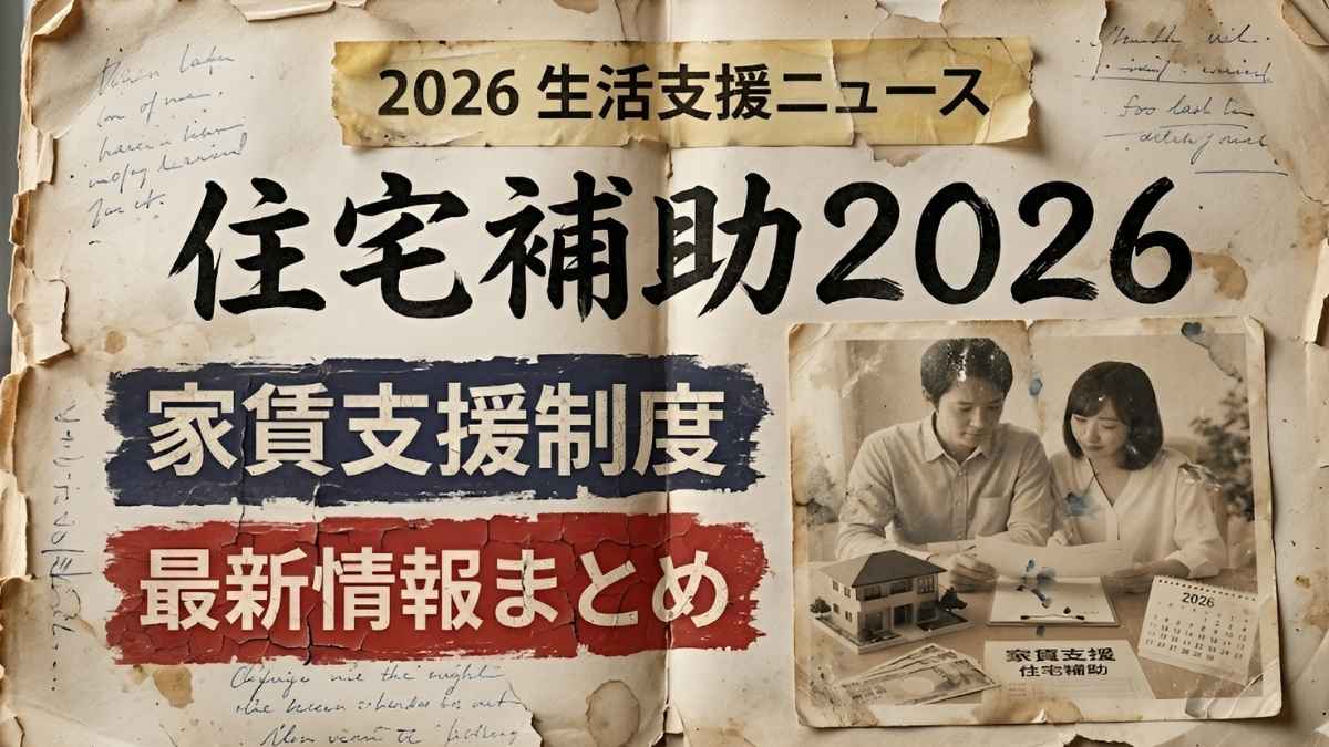 住宅補助2026: 家賃支援制度の最新情報と対象者条件 申請手続きの流れをわかりやすく解説